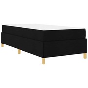  vidaXL Boxrugós ágy Fekete és Barna és Fehér 80 x 200 cm szövet akciós termékkép 1