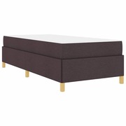  vidaXL Boxrugós ágy Barna és fehér és sötétbarna 80 x 200 cm szövet akciós termékkép 1