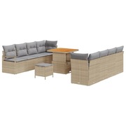  vidaXL Kerti Kanapé Szett Beige, Világosszürke 80 x 80 x 71 cm akciós termékkép 1