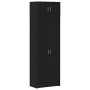  vidaXL Tárolószekrény Musta tammi 70 x 42,5 x 225 cm Faanyag akciós termékkép 1
