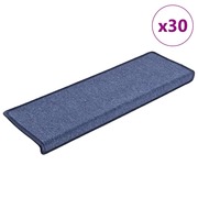  vidaXL 30 db kék lépcsőszőnyeg, téglalap alakú széllel, 65 x 21 x 4 cm akciós termékkép 1