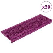  vidaXL 30 db lila lépcsőszőnyeg, téglalap alakú széllel, 65 x 21 x 4 cm akciós termékkép 1
