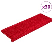  vidaXL 30 db piros, téglalap alakú szélű lépcsőszőnyeg 65 x 21 x 4 cm akciós termékkép 1