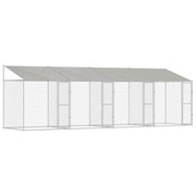  vidaXL Kutyaketrec Ezüst 800 x 200 x 256 cm Horganyzott acél akciós termékkép 1