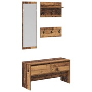  vidaXL Előszoba bútorkészlet fiókkal Régi fa 90 x 31 x 46.5 cm Faanyag akciós termékkép 1