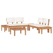  vidaXL Kert Pad Készlet 3 pcs Barna, Krém Poli rattan, porfestett acél akciós termékkép 1