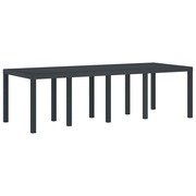  vidaXL Kerti Asztal Antracit 250 x 100 x 73 cm polirattan akciós termékkép 1