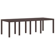  vidaXL Kerti Asztal Barna 250 x 100 x 73 cm polirattan akciós termékkép 1
