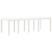  vidaXL Kerti Asztal Fehér 250 x 100 x 73 cm polirattan akciós termékkép 1