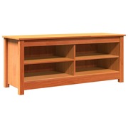  vidaXL Cipőpad polcokkal Viaszbarna 110 x 38 x 45.5 cm Tömör fenyőfa akciós termékkép 1
