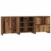  vidaXL Oldalszekrények 3 pcs Régi fa 70 x 41 x 75 cm Faanyag akciós termékkép 1