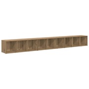  vidaXL TV szekrény 3 pcs kézműves tölgy 37 x 35 x 107.5 cm Műanyag Fa akciós termékkép 1