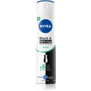 NIVEA Invisible Black & White Fresh izzadásgátló spray hölgyeknek 150 ml akciós termékkép 1