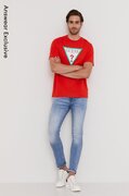 Guess t-shirt narancssárga, férfi, nyomott mintás akciós termékkép 1