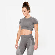 Női fitnesz crop top, varrásmentes - 900-as Domyos akciós termékkép 1
