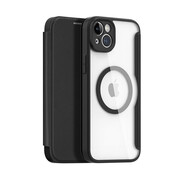 Apple iPhone 15 Plus, Oldalra nyíló tok, stand, közepesen ütésálló, Magsafe kompatibilis, Dux Ducis Skin Pro Magsafe, fekete akciós termékkép 1