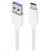 USB töltő- és adatkábel, USB Type-C, 100 cm, Huawei, fehér, gyári akciós termékkép 1