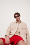 Tommy Hilfiger farmering x Shawn Mendes férfi, legombolt galléros, bézs, relaxed akciós termékkép 1