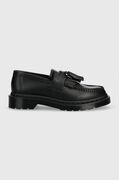 Dr. Martens bőr mokaszin Adrian Mono fekete, női, lapos talpú, DM30637001 akciós termékkép 1