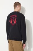 Maharishi pamut melegítőfelső Dragon Anniversary Crew Sweat fekete, férfi, nyomott mintás, 1267.BLACK akciós termékkép 1
