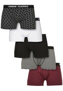 Urban Classics Boxeralsók  burgundi vörös / fekete / fehér akciós termékkép 1