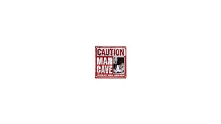 Bádog fotókeret CAUTION 10x15 piros akciós termékkép 1