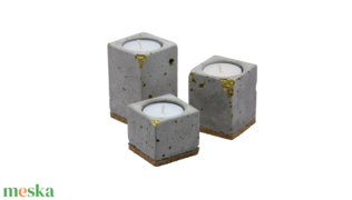 Beton 3-as mécsestartó szett akciós termékkép 1