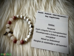 Howlit - Rodonit - Matt Rózsakvarc - Rep. Hegyikristály Ásvány karkötő akciós termékkép 1