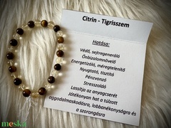 Citrin - Tigrisszem Ásvány karkötő akciós termékkép 1