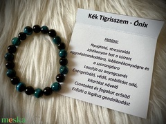 Kék Tigrisszem - Ónix Ásvány karkötő akciós termékkép 1
