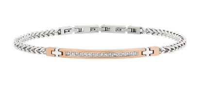 BREIL Divatos acél bicolor karkötő cirkónium kövekkel Light Row TJ3367 akciós termékkép 1