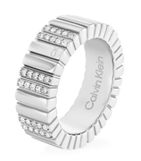 Calvin Klein Divatos acél gyűrű kristályokkal Minimalistic Metal 35000440 52 mm akciós termékkép 1