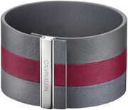 Calvin Klein Szürkés-piros bőr karkötő Rebel KJ9KAB09010 6 cm - XS termék 2. képe