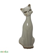 Vintage porcelán, cuki cica kerámia szobor akciós termékkép 1