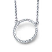 CRYSTalp Bronz nyaklánc karika medállal Circle 32146.R akciós termékkép 1