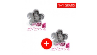 Akció 1+1: Hógömb FLOWER 10x10cm rózsaszín + második ugyanaz a hógömb ingyen akciós termékkép 1