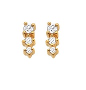 Hot Diamonds Elegáns aranyozott gyémánt és topáz fülbevaló Jac Jossa Hope DE758 akciós termékkép 1