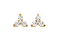 Hot Diamonds Időtlen aranyozott fülbevaló gyémántokkal és topázzal Jac Jossa Soul DE759 akciós termékkép 1