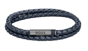 Hugo Boss Stílusos bőr dupla karkötő 1580494 17,5 cm akciós termékkép 1
