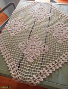 Ekrü színű horgolt terítő (kb 83x83 cm) akciós termékkép 1