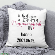 Nagymama kedvencei – ajándék párna nagymamának akciós termékkép 1