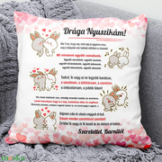 Aranyos nyuszis párna szerelmeseknek akciós termékkép 1