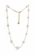 Oliver Weber Bájos, aranyozott nyaklánc gyöngyökkel Oceanides Silky Pearls 12308G akciós termékkép 1