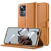 IMEEKE Wallet tok Xiaomi 12T / 12T Pro világosbarna akciós termékkép 1