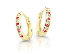 Cutie Jewellery Bájos sárga arany karika fülbevaló C3342-80-X-1 piros akciós termékkép 1