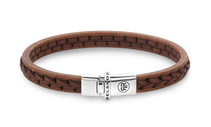 Rebel&Rose Barna bőr karkötő Stranded Cognac RR-L0156-S 15 cm - XS akciós termékkép 1