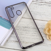 METALLIC Szilikon huzat Samsung Galaxy A21 fekete akciós termékkép 1