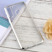 METALLIC Szilikon huzat Samsung Galaxy A21 ezüst akciós termékkép 1