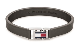 Tommy Hilfiger Szürke bőr karkötő acél csattal 2790428 akciós termékkép 1