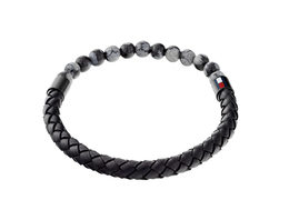Tommy Hilfiger Eredeti bőr karkötő obszidiánnal 2790473 akciós termékkép 1
